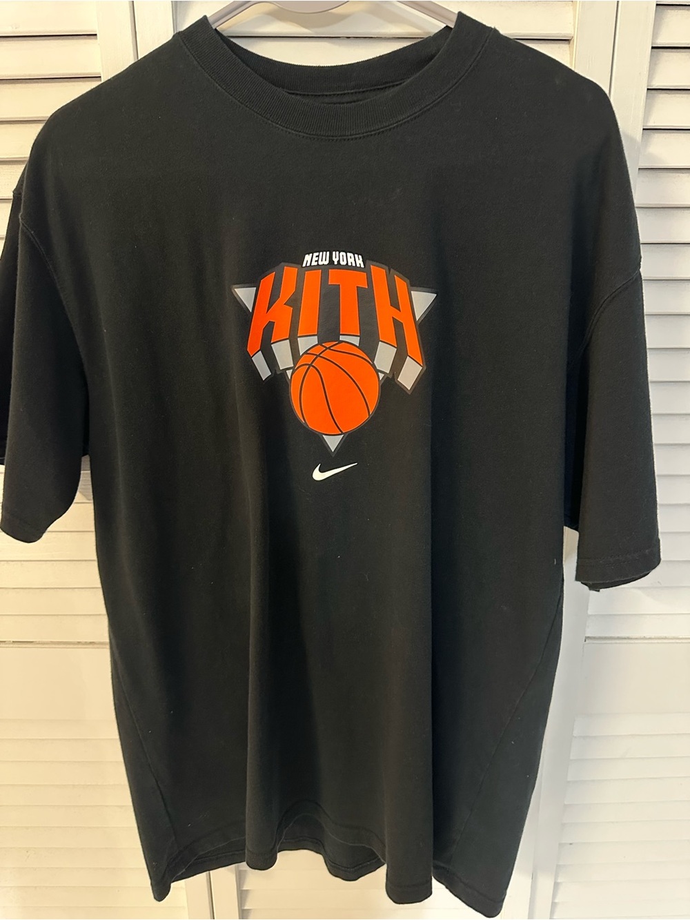 Nike Black Crewneck Tee with White NBA & Swoosh Logos